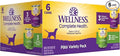 Wellness Complete Health Pate Variety Pack Adult Canned Wet Dog Food, Wholesome Grains, Natural, 12.5 oz, Pack of 6 Cans