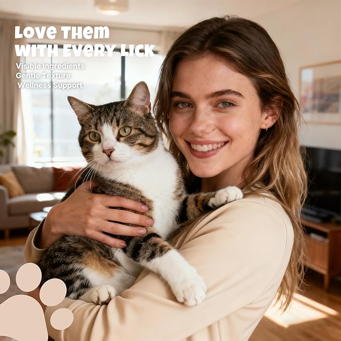 Havira Healthy Lickable Creamy Cat Treats Digestion Support – Chicken Recipe Squeeze Treats with probiotics & Lactic Cultures, Creamy Functional Snacks for Gentle Digestion & Daily Comfort, Grain Free