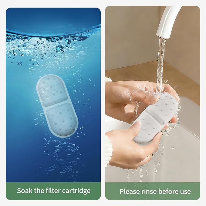 8 Pack Replacement Filters/Sponges - Individually Packaged-Applicable to Cat Water Fountain Stainless Steel 108oz/3.2L, APAUK Automatic Pet Fountain Dog Water Dispenser