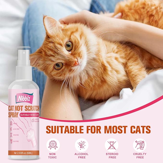 2-Pack Cat Deterrent Spray, Natural Cat Repellent Spray for Indoor and Outdoor Use, Scratch Deterrent for Furniture, Urine Marking & Plants, Training Aid to Help Discourage Scratching & Marking