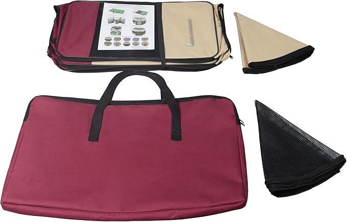 EliteField 2-Door Soft Pet Playpen (2 Year Warranty), Exercise Pen, Multiple Sizes and Colors Available for Dogs, Cats and Other Pets (62" x 62" x 24"H, Maroon+Beige)