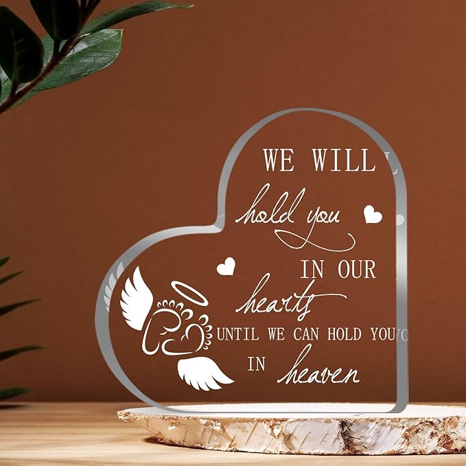 Miscarriage Gifts for Mom, Miscarriage Acrylic Keepsake for Loss Infant Baby, Pregnancy Loss Gifts, Loss of Baby Memorial Home Decorations, Sympathy Gifts for Parents