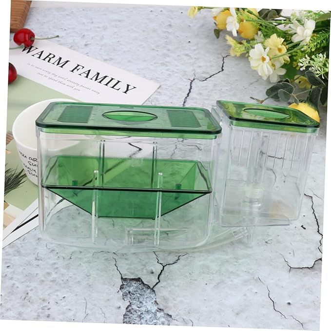 Totority Small Fish Tank Breeding Box Aquarium Incubator Box Isolation Rooms Fish Eggs Breeding Tank for Betta Acrylic