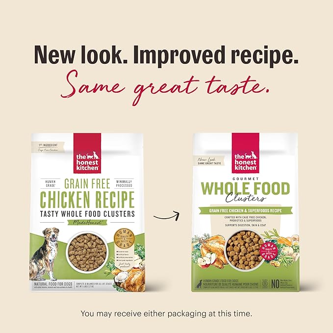 The Honest Kitchen Whole Food Clusters Grain Free Chicken Dry Dog Food, 5 lb Bag