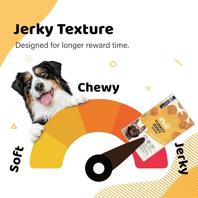 iPaw Turkey Chips Dog Treats for Puppy Training, All Natural Human Grade Dog Treat, US Sourced Raw Material, Hypoallergenic, Easy to Digest (Turkey Chips)