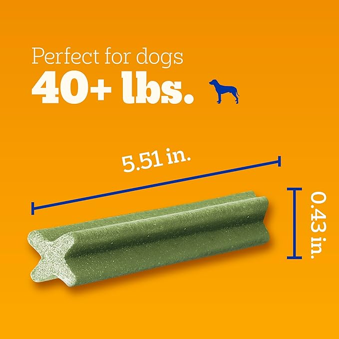 Pedigree Dentastix Dog Dental Treats, Large Breed Dog Treats, Fresh Flavor, (4) 15ct Bags (60 Treats Total)
