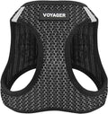 Best Pet Supplies Voyager Step-in Air Harness - All Weather Mesh, Reflective, No Pull Harness for Dogs, Cats - Secure with Hook & Loop Fastener, Buckle, Double D-Rings - Gray 2-Tone, S
