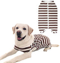 Dog’s Recovery Suit Post Surgery Shirt for Female Male Dog, E-Collar Alternative Wound Protective Clothes (Brown white-3xl)