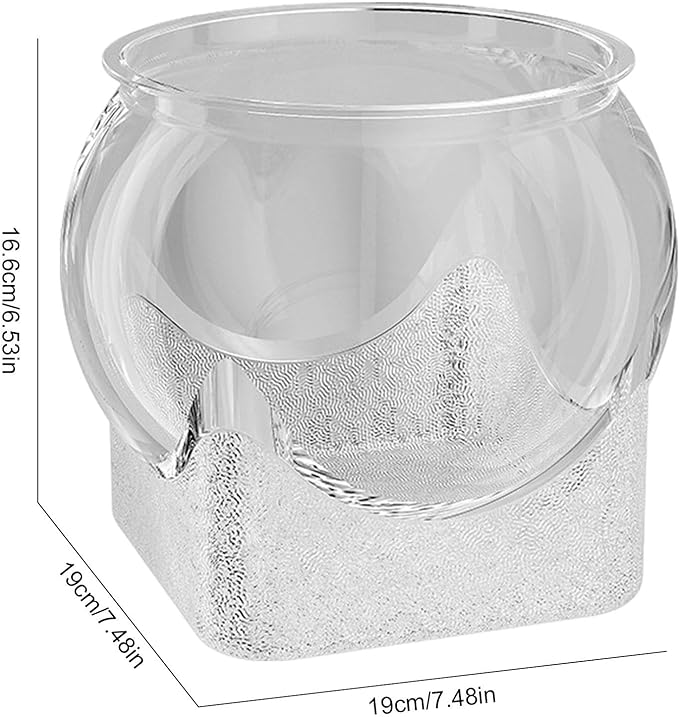 Fish Bowl P-lastic, Clear Round Shatterproof Desktop Aquarium Betta Fish Bowl for Centerpiece Home Decor