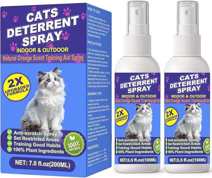 Cat Deterrent Spray - Cat Scratch Deterrent Spray for Furniture Protection, Scratch & Chew Deterrent Fei