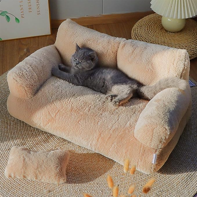 Cat Sofa Bed Pets Cute Couch,Medium Dog, Large Cat Sofa Pet Bed cat Supplies for Indoor (Pink, X-Large)