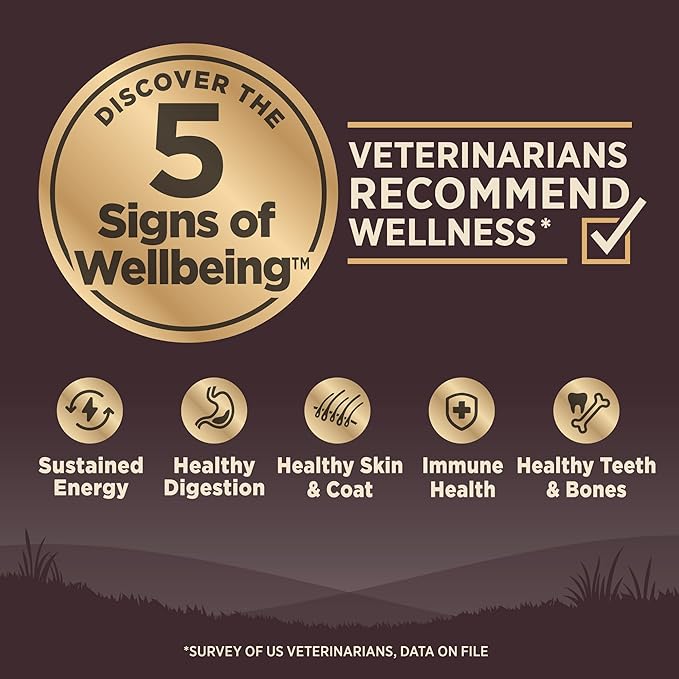 Wellness CORE Adult Dry Dog Food, Grain Free Kibble, Natural, High Protein, Chicken Free, Whitefish, Herring and Salmon Recipe, 4 lb Bag