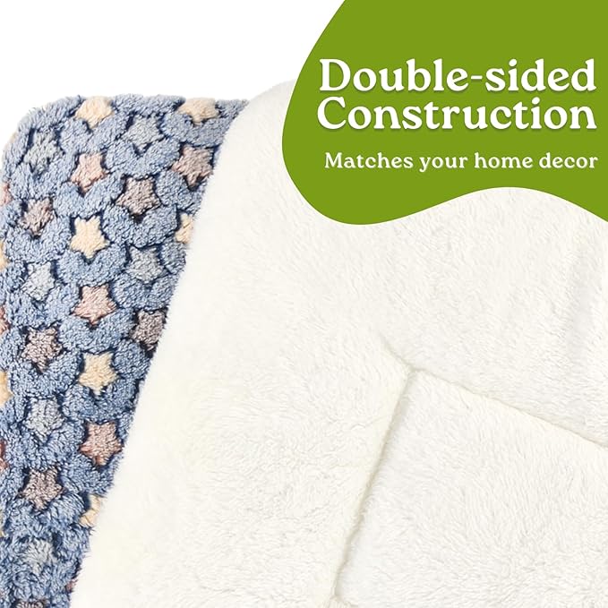 2 Pack Cat Blankets for Indoor Cats, Ultra Soft Reversible Mat, Fluffy Flannel Blanket for Small Dogs and Cats, Washable Pet Pad, X-Large