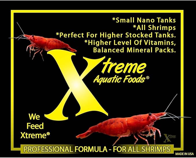 Xtreme Shrimpee 3mm Sinking Sticks: Nutrient-Rich, High-Vitamin Daily Fish Food for Shrimp, Corys, and Loaches, Ideal for Nano Tanks, Natural Treat for Vibrant Health - USA Farm Grown (6oz)