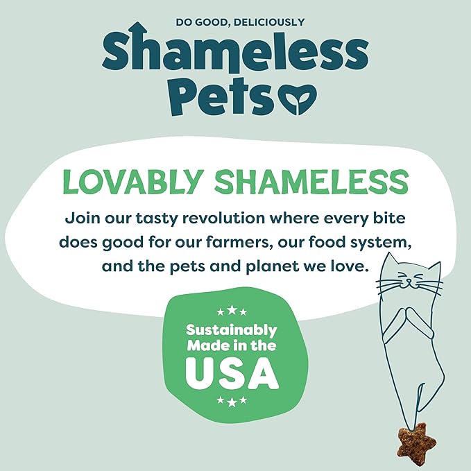 Shameless Pets Crunchy Cat Treats - Kitty Treats for Cats with Digestive Support,Natural Ingredients for Kittens,Healthy Flavored Feline Snacks - Variety Pack,(Pack of 6)