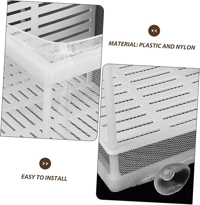 HANABASS 2pcs Aquarium Fish Breeding Box with Isolation Net Durable Hatching Tank for Betta and Shrimp Large Capacity Incubator with Suction Cups for Fish Fry Survival