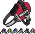 JSXD Dog Harness,No-Pull Service Dog Harness with Handle Adjustable Outdoor Pet Dog Vest 3M Reflective Nylon Material Vest for Breeds,Easy Control for Small Medium Large Dogs