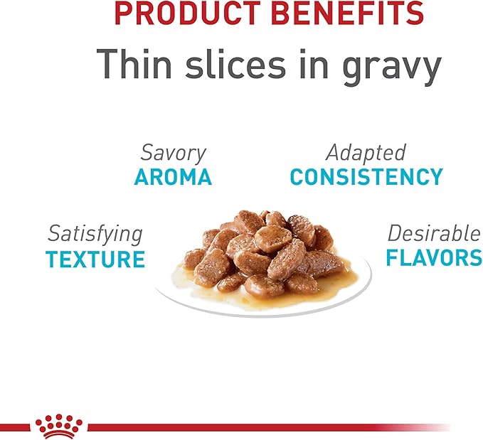 Royal Canin Feline Care Nutrition Urinary Care Adult Thin Slices in Gravy Cat Food, 3 oz (Pack of 12)