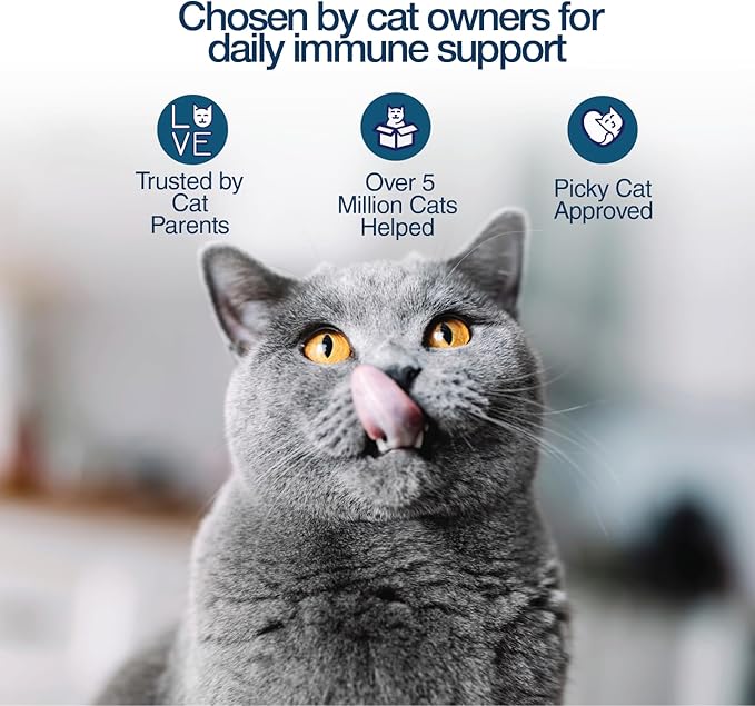 L-Lysine Gel for Cats & Kittens (5oz) – Immune System, Respiratory & Eye Health Support. Reduces Sneezing, Runny Nose & Watery Eyes. Daily Salmon-Flavor Supplement – Made in USA (1 Pack)