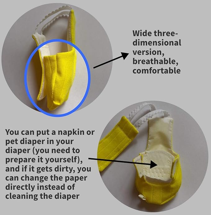 Parrot Bird Diapers, Birds Flight Suit, Parrot Clothes, Pet Animal Costumes, Bird Clothes, Cockatiel Bird Diaper, Pet Bird Diapers, Parrot Flight Suit, Bird Parrot Clothes (Yellow, 2XL)