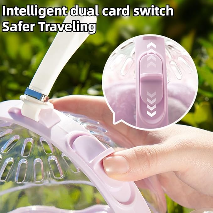Pet Carriers Cage Portable Cage Parrot Bird Cage Outdoor Travel Camping Bird Parrot Cage with Water Bottle Bird Travel with Station Frame and Shoulder Strap Bird Travel Cage Bird Travel (Purple)