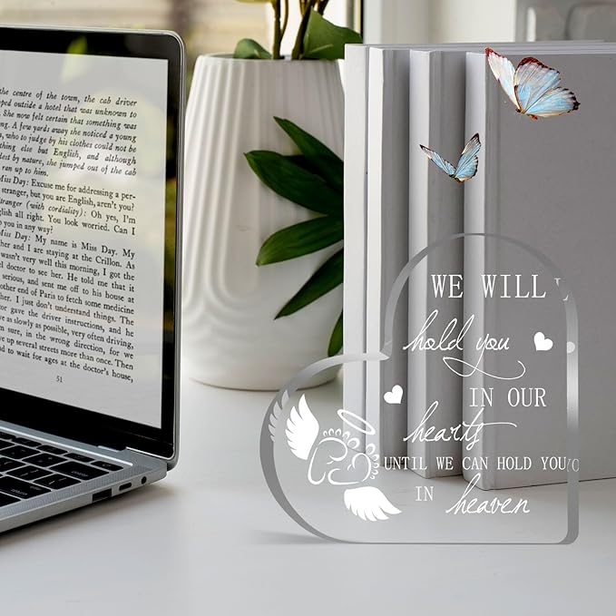 Miscarriage Gifts for Mom, Miscarriage Acrylic Keepsake for Loss Infant Baby, Pregnancy Loss Gifts, Loss of Baby Memorial Home Decorations, Sympathy Gifts for Parents