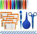 Puppy Kitten Whelping Kit, Newborn Dogs Cats Pet Whelping Kit with 6P Record Keeping Charts, 15P Pet ID Collars, 1P Aspirator Bulb, 15P Umbilical Cord Clip, 1P Hemostatic Forcep