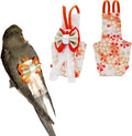 Bird Flight Suits Diapers, Parrot Flight Suits Diapers for Monk Parakeets, Cockatiels Flight Suits, Parrot Clothes, Bird Training Nappy Suit Liners Clothes (XS, Orange)