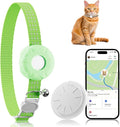 Cat Tracker, MINI Pet Tracker for Cats, No Monthly Fee GPS Tracker for Cat, Compatible with Apple Find My App(Only iOS), Real-Time Tracking, Precise Positioning, Waterproof Cat GPS Tracker