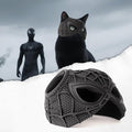 Cat Bat Mask Halloween Costumes Accessories for Cats, Cat Bat Cosplay Apparel (Medium, Black Spider)