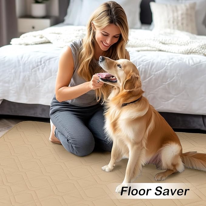hyha Waterproof Dog Bed Blanket, Soft Pet Blankets, Waterproof Couch Cover for Dogs, Reversible Sofa Covers Washable for Furniture (30x70 Inch, Camel/Beige)