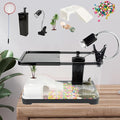 Turtle Tank Starter Kit, Upgraded Aquarium Fish Tank Kit with Filter,Fish Net, Reptile Habitat with Adjustable UV Lamp & Lid,Bask Platform for Crabs,Amphibians,Reptiles.(15.4" * 8.5" * 8.35")
