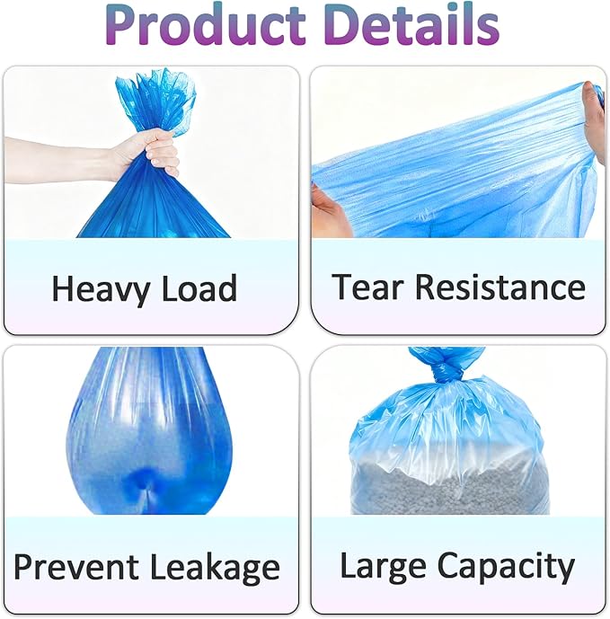 30 Pcs Cat Litter Refill Bags Compatible with Litter Genie XL/Plus/Standard/Pet Pail, Durable Universal Cat Litter Refills with Odor-Lock Design(Not Include Cartridge)