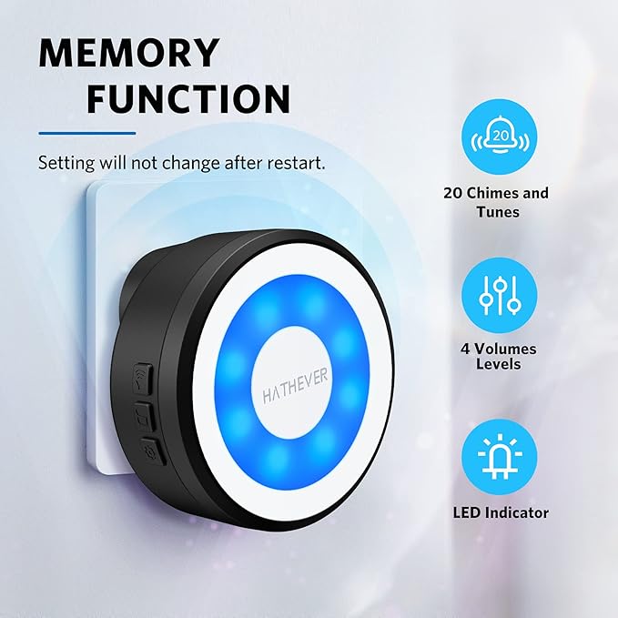 Dog Door Bell for Potty Training, Wireless Doggie Doorbell to Go Outside, Operating at 1000 Feet with Super-Light Touch Button, CD Quality Sound & 4 Notification Modes