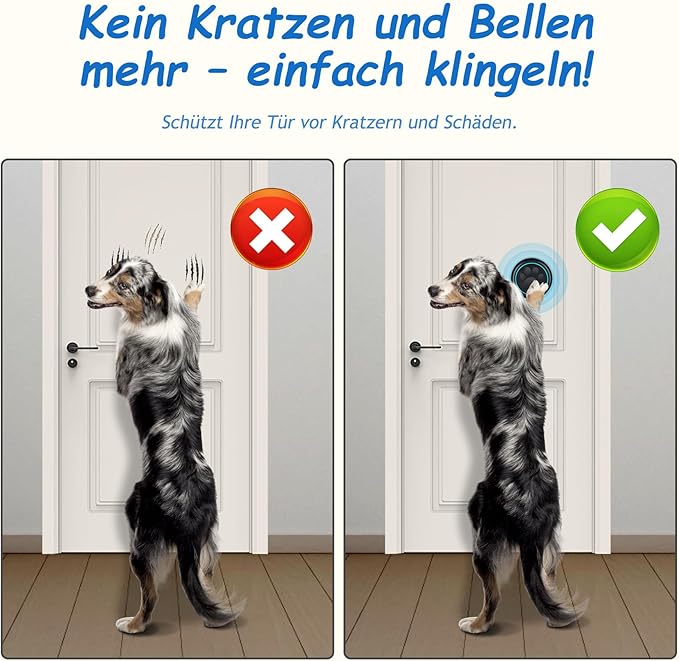 Soft Ring Blk Dog Bells to Go Outside - Wireless Dog Door Bell with 1000ft Range, 60 Melodies, LED, Waterproof Potty Training Bell for Dogs - Dog Door Bells for Potty Training(2 Bells & 1 Receiver)