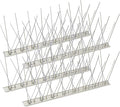 KKY 12 Pack Bird Spikes-13 inch Anti-Bird Nails Repellent Metal for Pigeon and Other Small Birds(12.9 Feet)