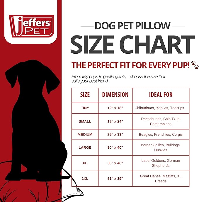 Jeffers Pet Comfort Dog Pillow, 2 XL 39"x51", Dark Green – Machine Washable Dog Bed for House, Sofa, Crate & Travel – Poly Cotton Shell, Winter Warmth, Soft, Comfy, Durable, Top Pet Bedding