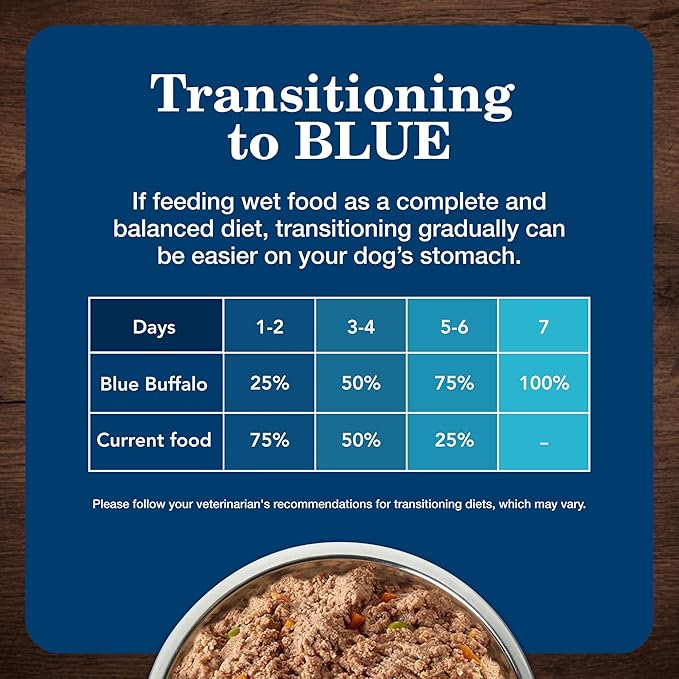 Blue Buffalo Homestyle Recipe Senior Wet Dog Food, Made with Natural Ingredients, Beef Dinner with Garden Vegetables, 12 Pack