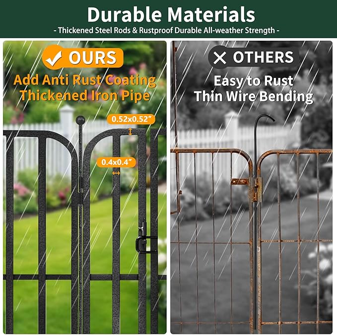 Metal Dog Playpen 47" 24 Panels with 2 Doors for Medium Large Dogs, Indoor Outdoor Exercise Pen for Yard RV Camping, Thickened Steel Tube, Gravity Lock & Ball Head Iron Rods