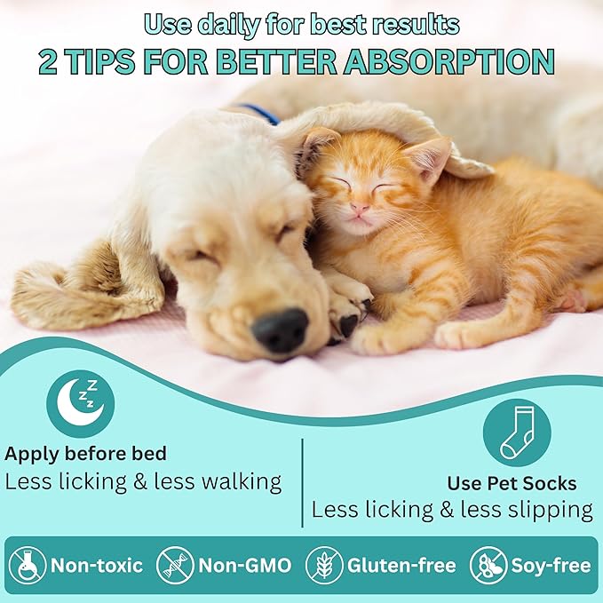 Lick-Safe Organic Paw & Nose Balm for Dogs, Cats – All-Natural, Hypoallergenic – Heals, Protects & Restores Dry, Cracked Paws, Snouts & Elbows – Aloe, Avocado Oil, Beeswax 1.75 oz - (2 Pack)