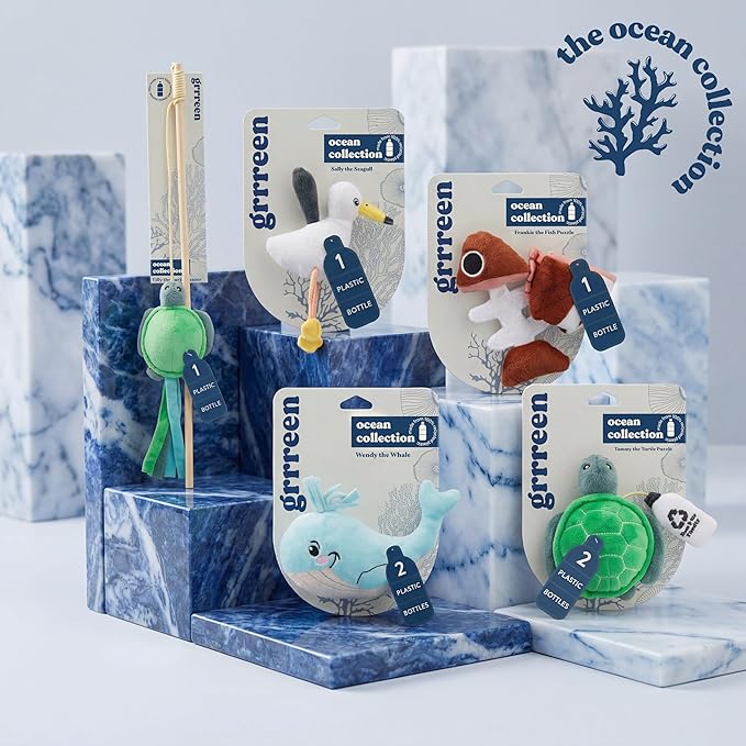Cat Toys | Plush Whale Cat Toy for Indoor Cats | Eco Friendly Toy Made from Non Toxic Materials