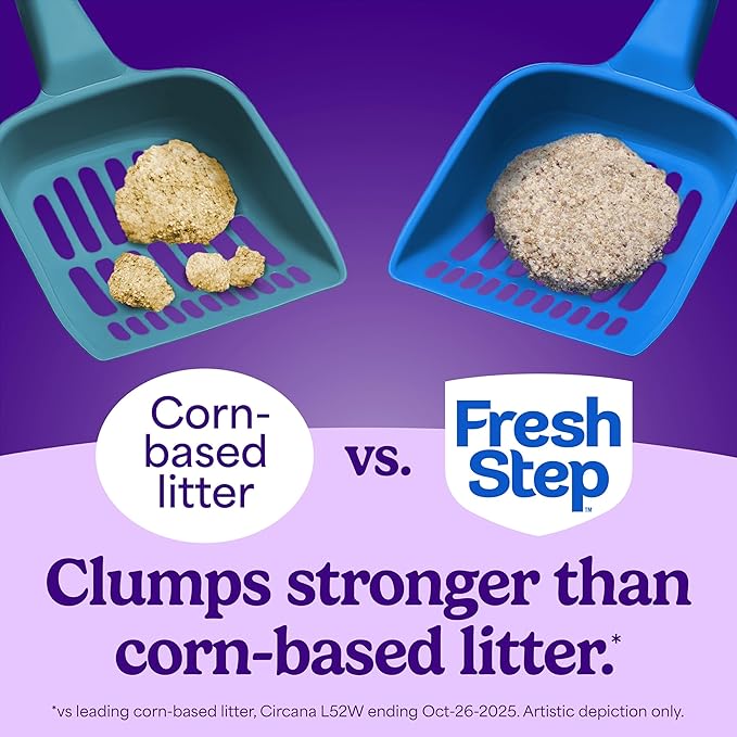 Fresh Step Heavy Duty Odor Block Advanced Multi Cat Clumping Litter with Febreze, 52.5 lb (Package May Vary),(17.5lb Pack x 3)