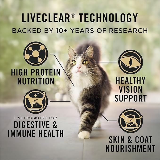 Purina Pro Plan Allergen Reducing, High Protein Cat Food, LIVECLEAR Salmon and Rice Formula - 7 lb. Bag