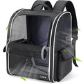 Lekereise Cat Backpack Carriers, Dog Carrier Backpacks with Breathable Mesh for Small Medium Cats Dogs Puppy Up to 17 Lbs, Pet Foldable Carrying Backpack Ventilated for Travel Hiking Collapsible