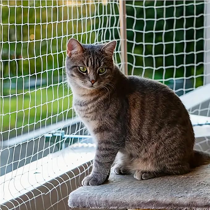 Cat Escape Proof Net - Heavy Duty Polyethylene Wire Mesh for Windows, Balcony & Outdoor Enclosures(1.5 * 2m)