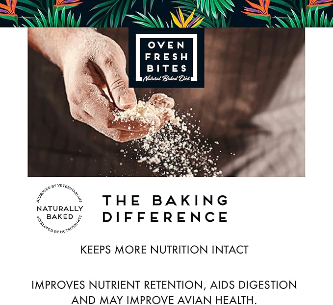 Oven Fresh Bites Natural Baked Treats, All-Natural Bird Treat Parrot Cookies, 4 Oz, Almond, 3-Pack