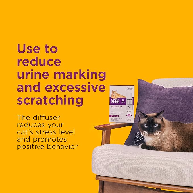 Comfort Zone Savings Kit; 2 Multicat Diffusers & 2 Refills; Cat Calming Pheromone; Reduce Stress, Aggression, Fighting, Urine Marking, Scratching