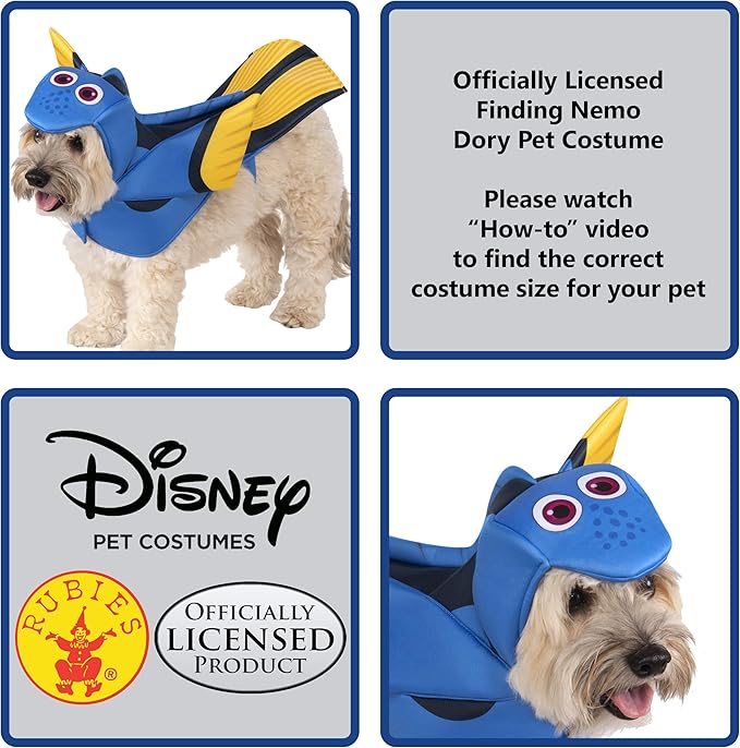 Rubies Disney Finding Nemo: Dory Pet Costume for For Dogs or Cats, Large