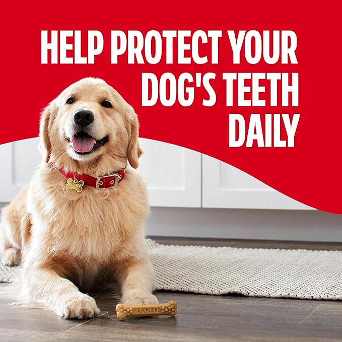 Milk-Bone Original Brushing Chews, 6 Large Daily Dental Dog Treats (Pack of 5) Scrubbing Action Helps Clean Teeth