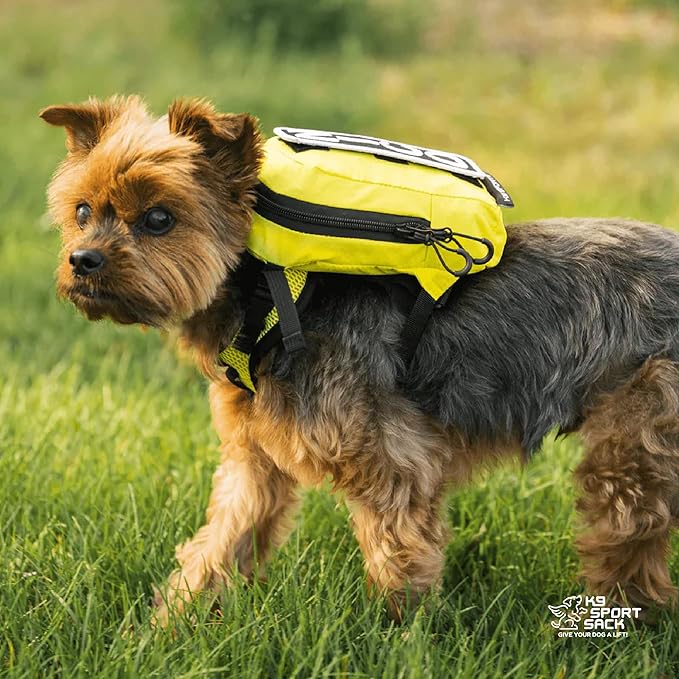 K9 Sport Sack Walk-On - Large, Buttercup Yellow - Ideal for Dogs with 20-22” Back Length - Lightweight, Packable, Backpack-Style Carrier - Includes Compatible Harness & Storage Bag
